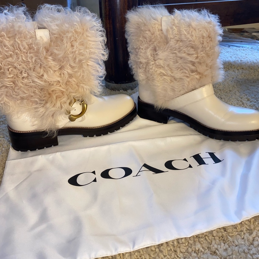 ORIGINAL COACH Leather&Fur boots  9 ( EUR 39.5) - Picture 3 of 11